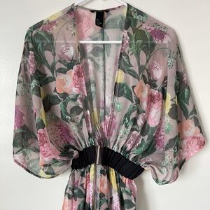 H&M Floral Kimono Top Size S